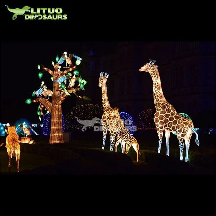 2Giraffe Animal Lantern(001)